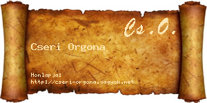 Cseri Orgona névjegykártya